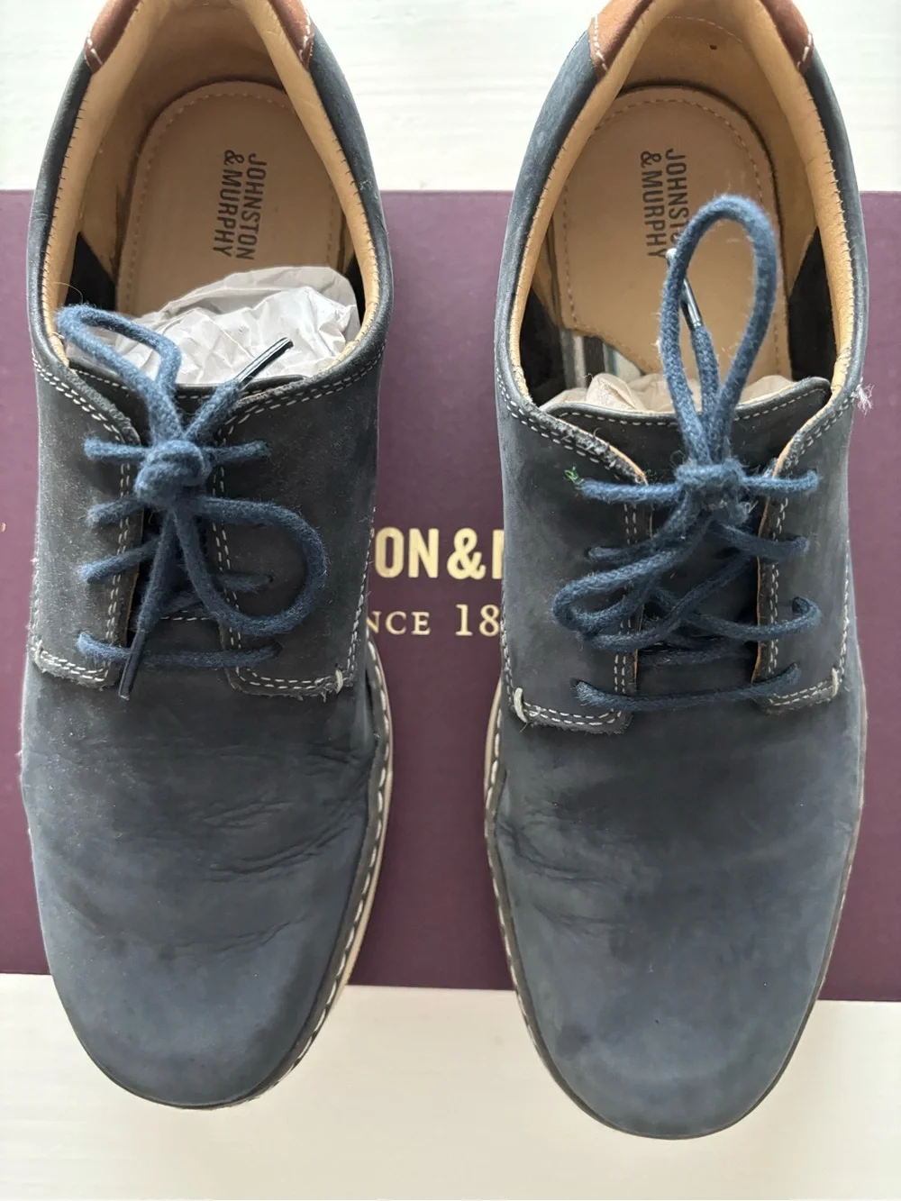 Johnston & Murphy navy suede